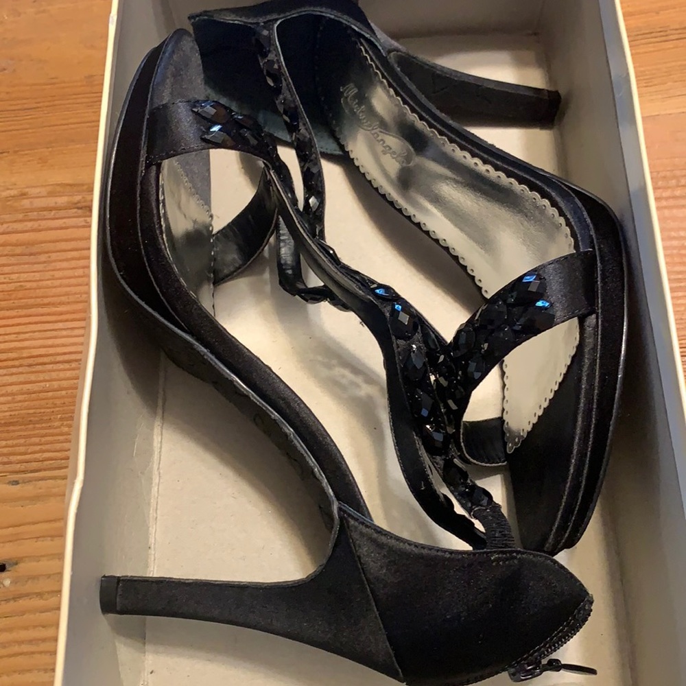 Michaelangelo rock candy black high heels
